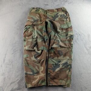 Vintage 90s US Military Pants Mens Large Short Woodland Camo BDU Combat Cargo
